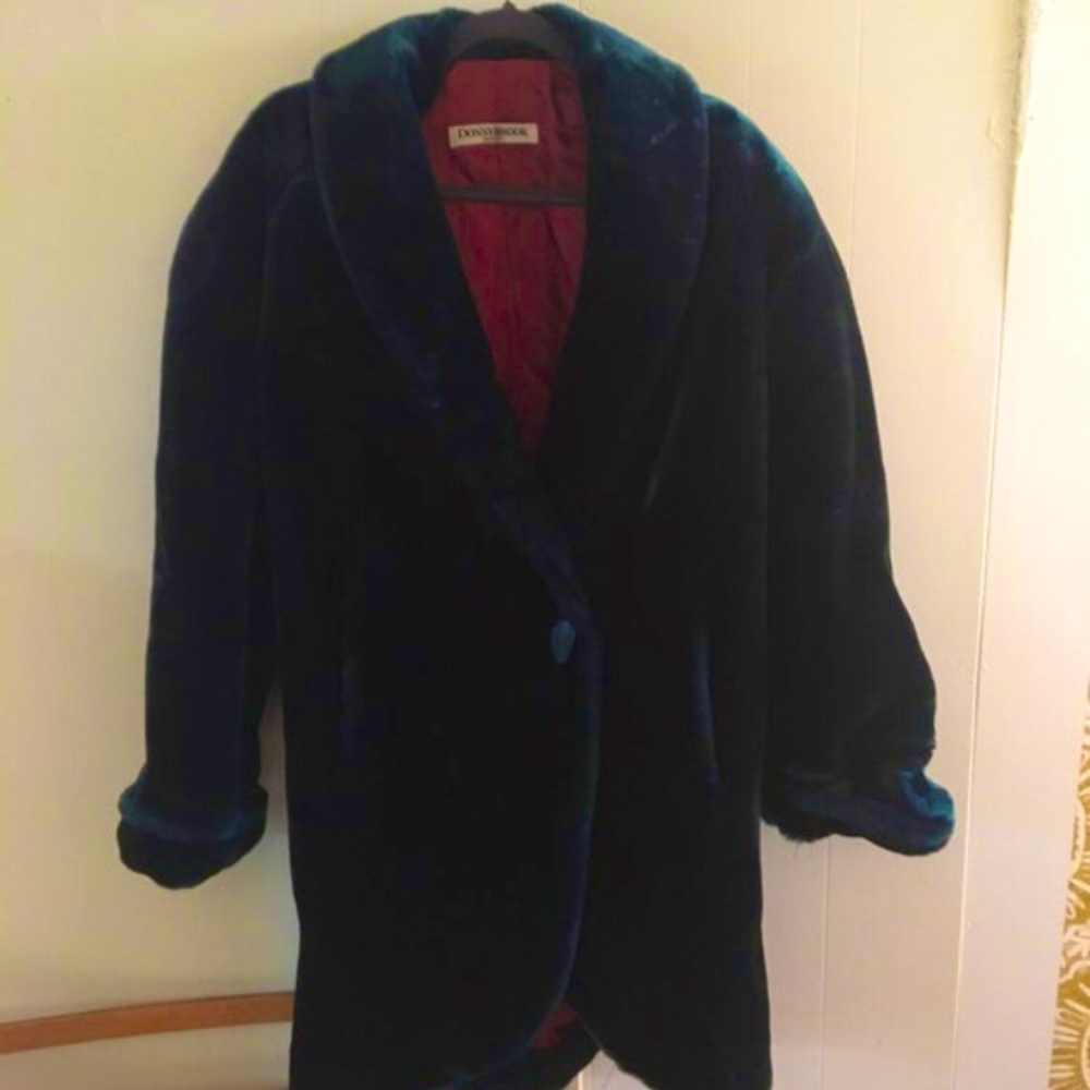 Donnybrook Faux Fur Teal Coat
